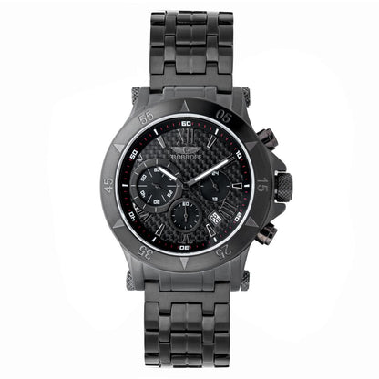Montre Bobroff en acier inoxydable noir