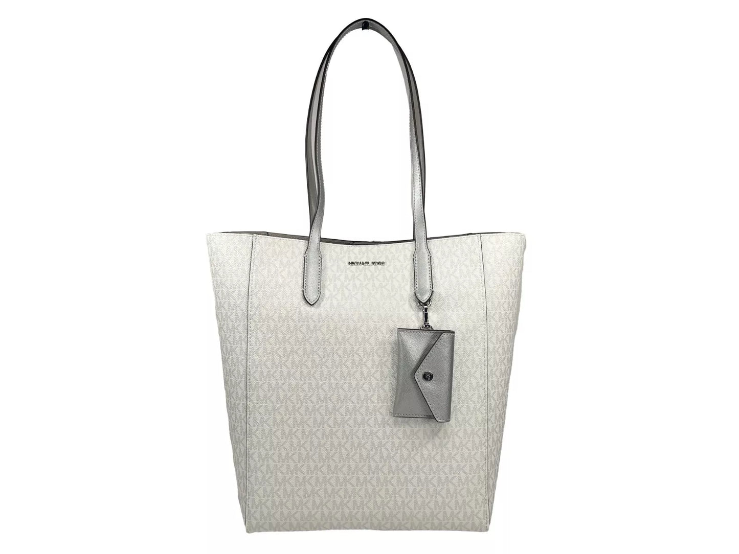 Grand sac fourre-tout Michael Kors Vincent avec porte-cartes argenté
