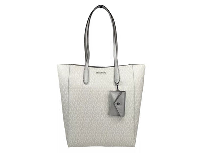 Grand sac fourre-tout Michael Kors Vincent avec porte-cartes argenté