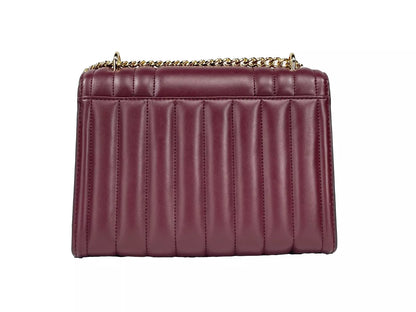 Sac bandoulière à rabat et chaîne Michael Kors Whitney de taille moyenne, sang de bœuf