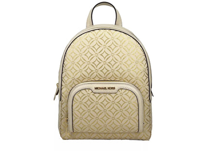 Sac à dos Michael Kors Jaycee Medium avec poche zippée Crème/doré