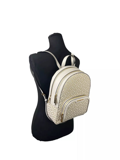 Sac à dos Michael Kors Jaycee Medium avec poche zippée Crème/doré
