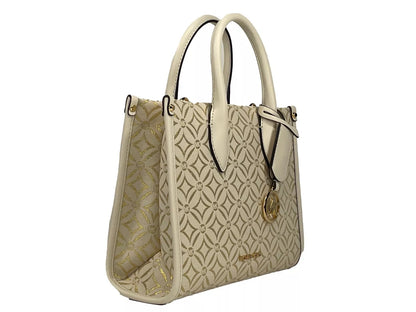 Petit sac fourre-tout à bandoulière zippé Mirella de Michael Kors, crème