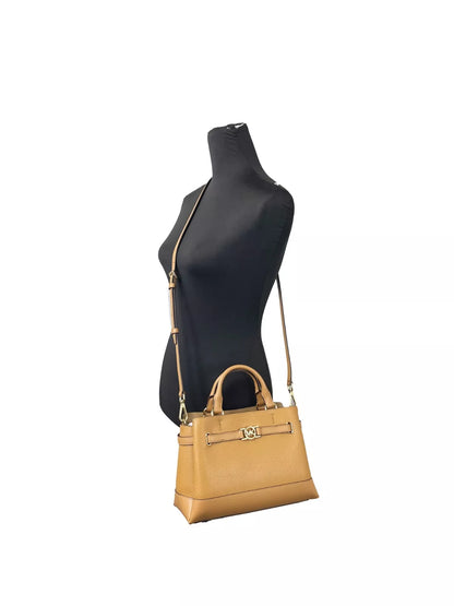 Michael Kors Reed Kleine Umhängetasche aus Leder mit Gürtel Braun