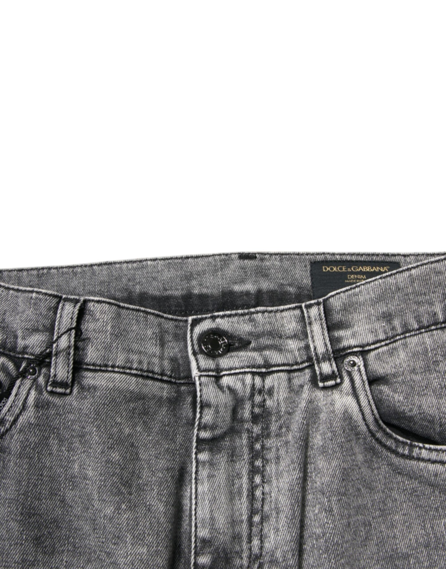 Jean skinny en coton délavé gris Dolce &amp; Gabbana