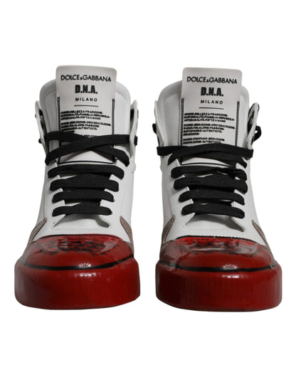 Baskets montantes en cuir multicolore Dolce &amp; Gabbana
