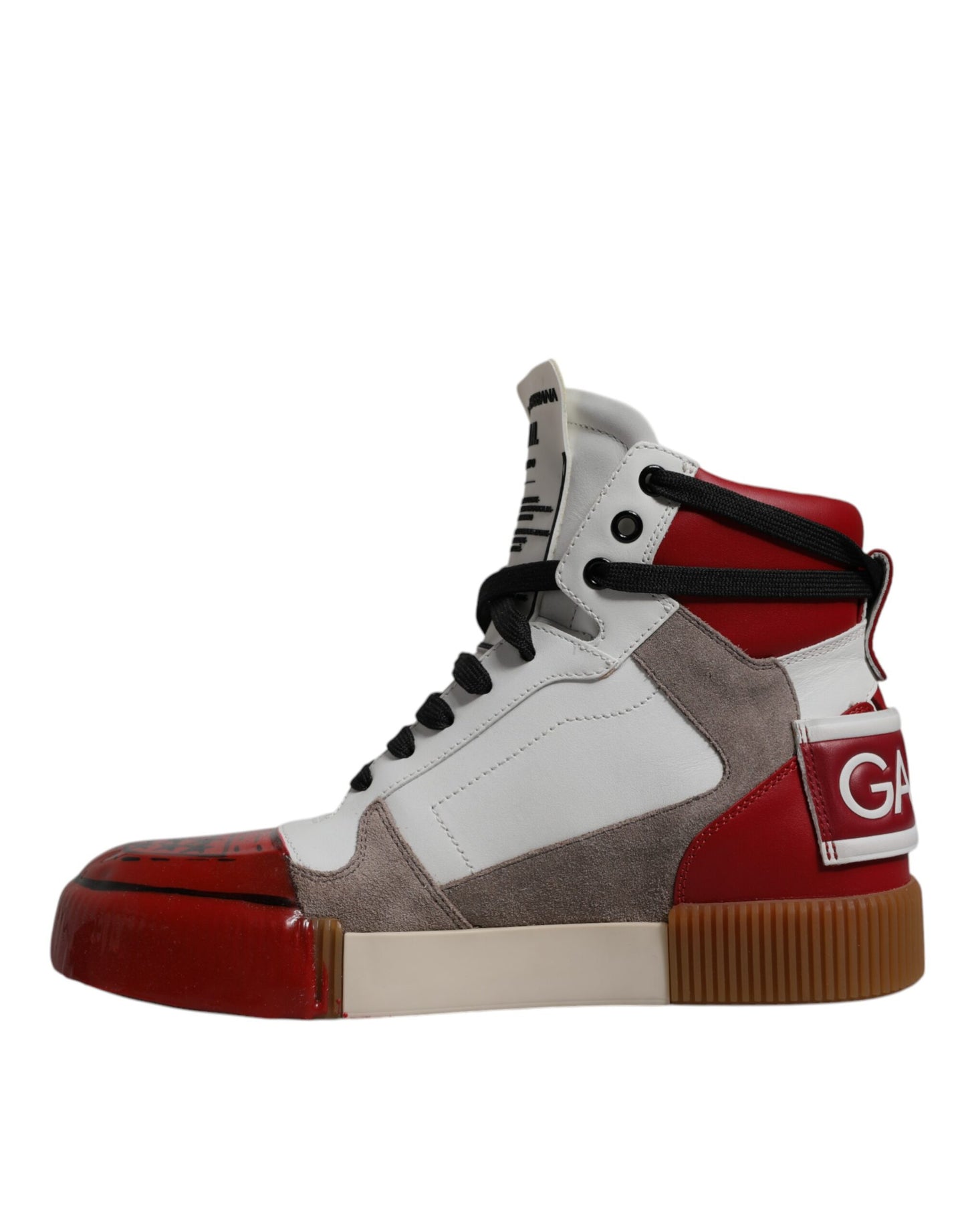 Baskets montantes en cuir multicolore Dolce &amp; Gabbana