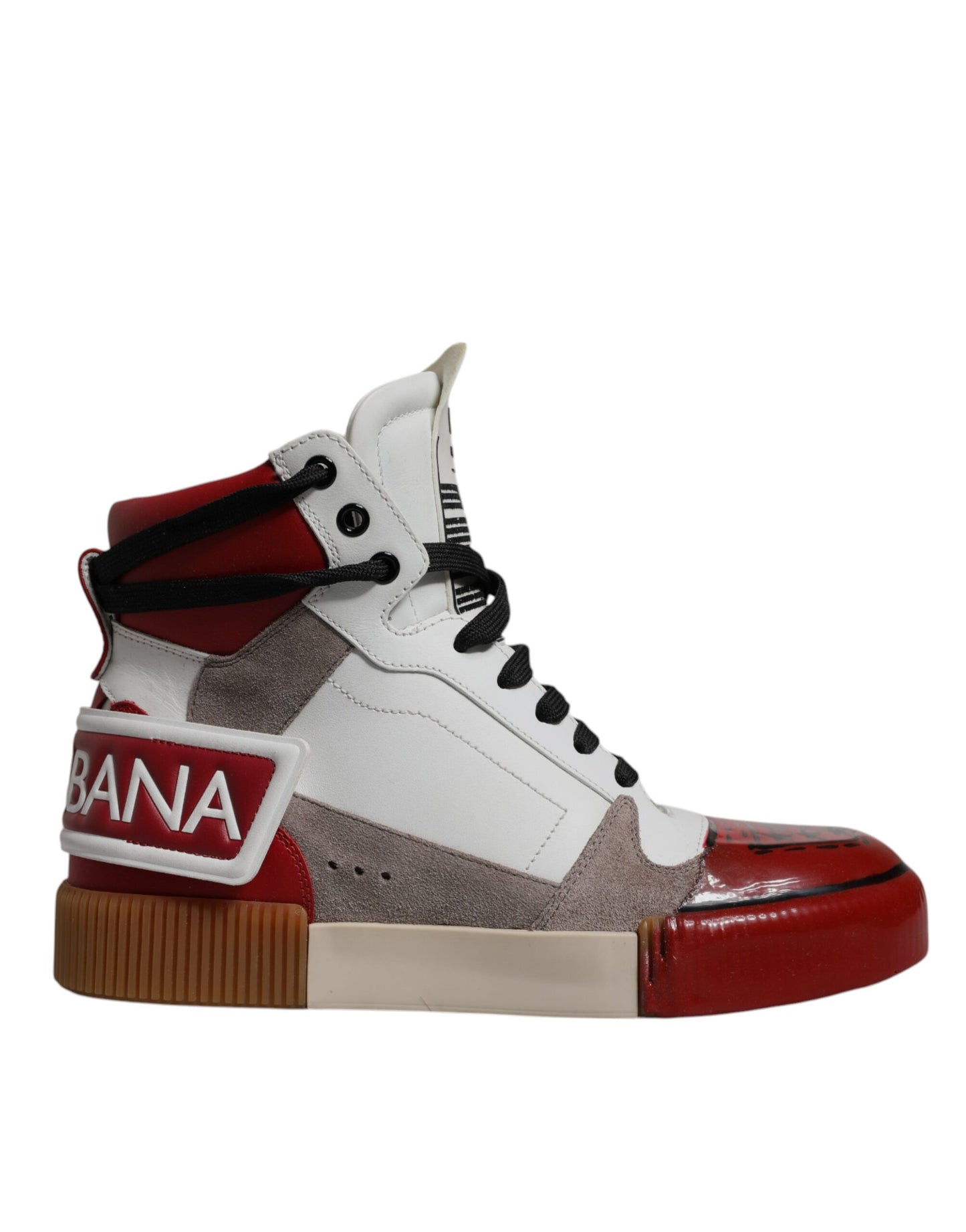 Baskets montantes en cuir multicolore Dolce &amp; Gabbana