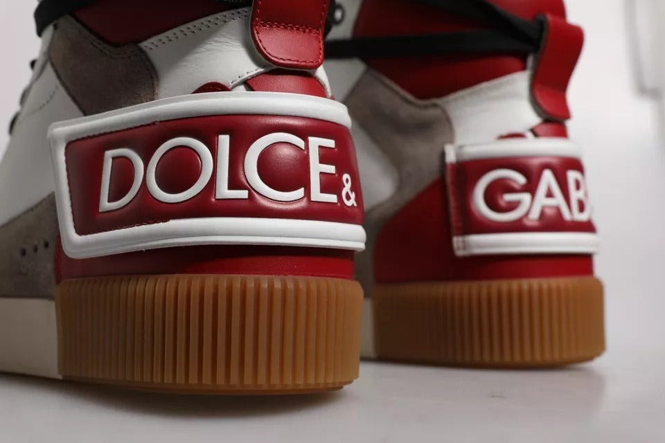 Baskets montantes en cuir multicolore Dolce &amp; Gabbana