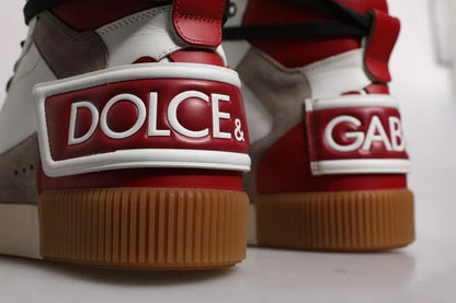 Baskets montantes en cuir multicolore Dolce &amp; Gabbana