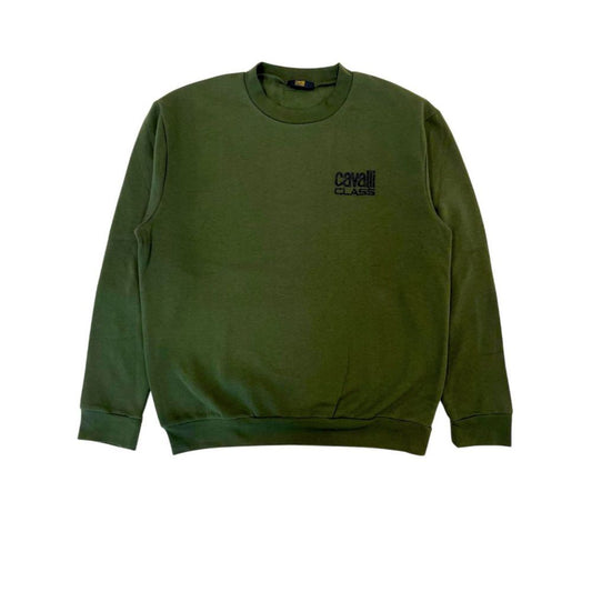 Cavalli Class Grüner Polyester Herren Hoodie