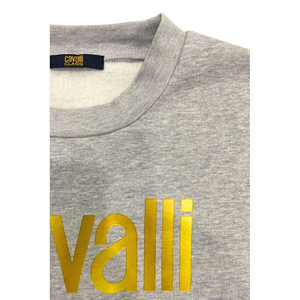 Pull Cavalli Class gris en polyester pour homme