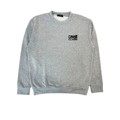 Sweat à capuche Cavalli Class en polyester gris pour homme