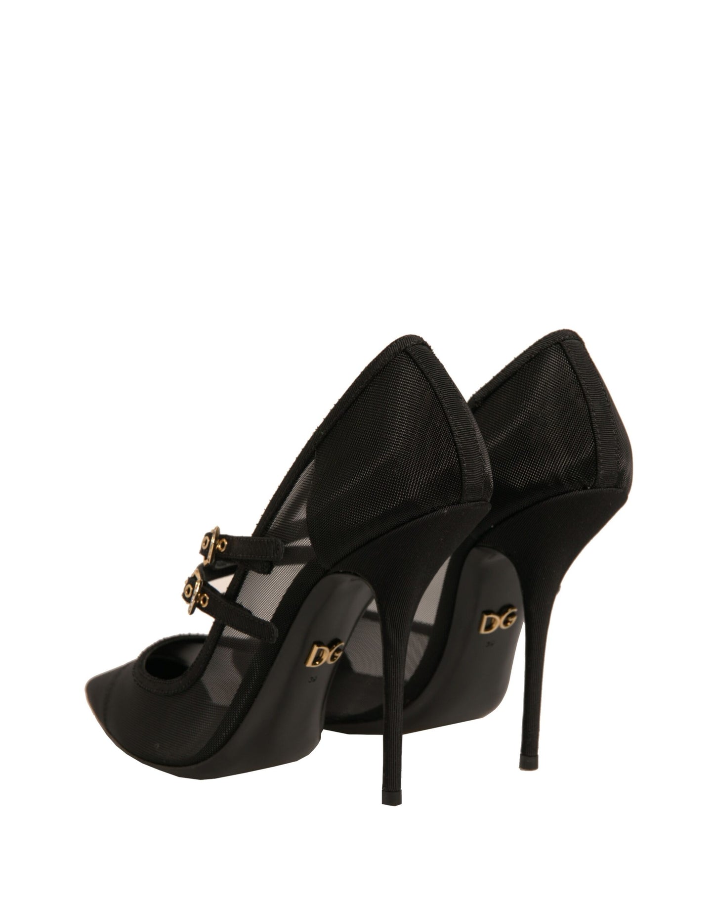 Escarpins à talons hauts Mary Jane en maille noire Dolce &amp; Gabbana