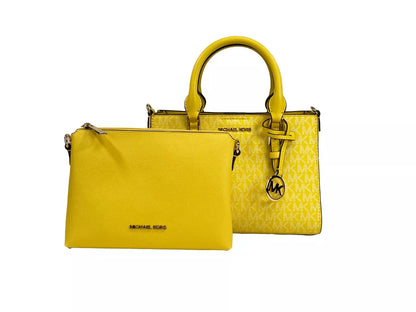Sac bandoulière 3 en 1 Charlotte de Michael Kors, jaune doré