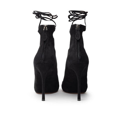 Alaïa Sandale aus schwarzem Wildleder