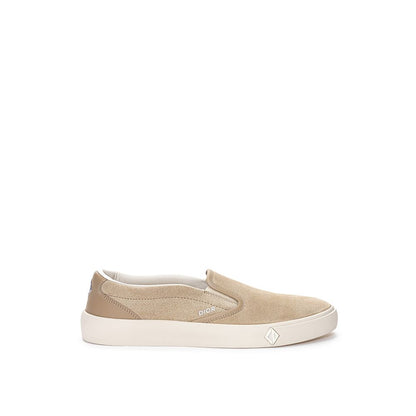 Beigefarbener Dior-Ledersneaker