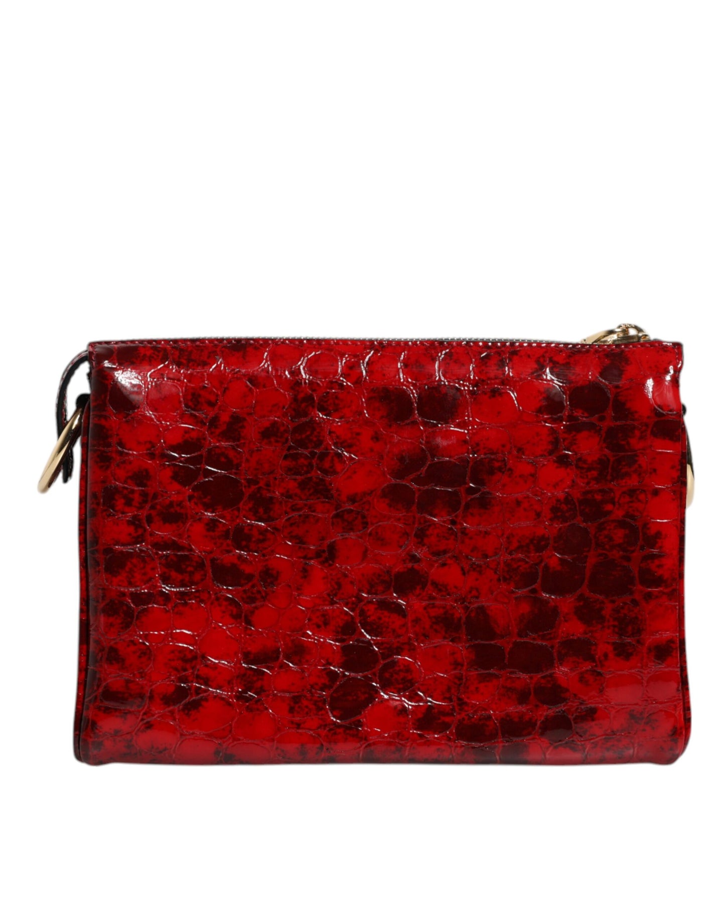 Sac bandoulière Dolce &amp; Gabbana en cuir exotique rouge avec logo DG pour femme