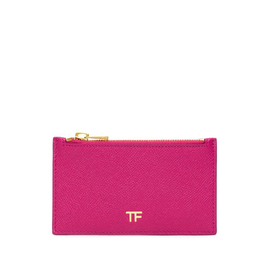Tom Ford Kartenetui aus fuchsiafarbenem Leder