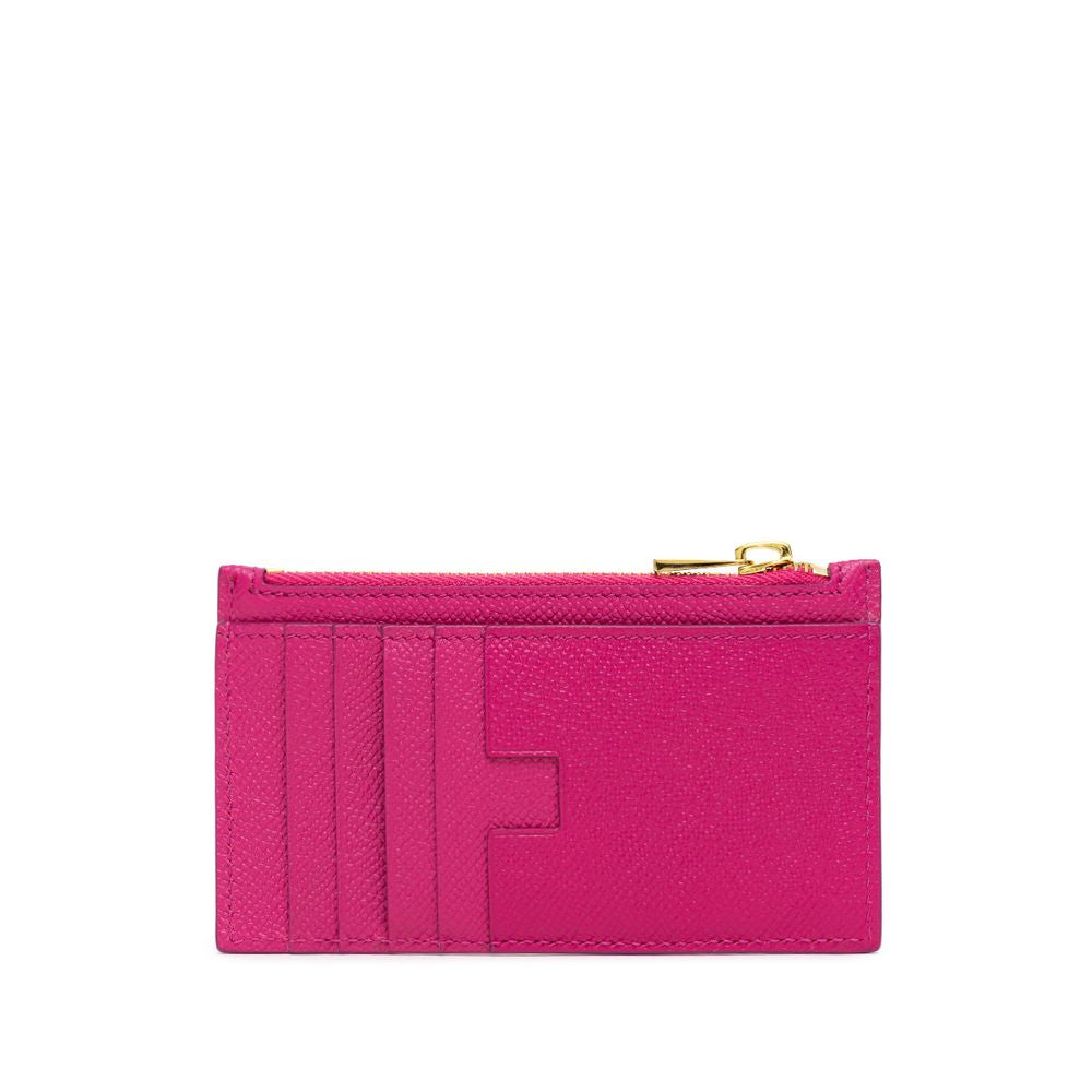 Tom Ford Kartenetui aus fuchsiafarbenem Leder