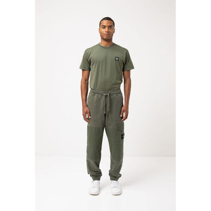 Stone Island Green Cotton Men Trouser