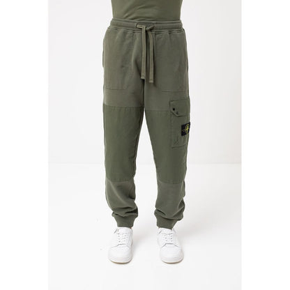 Stone Island Green Cotton Men Trouser