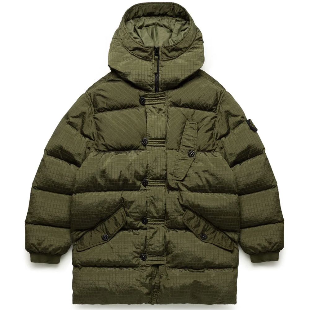 Veste en nylon verte Stone Island