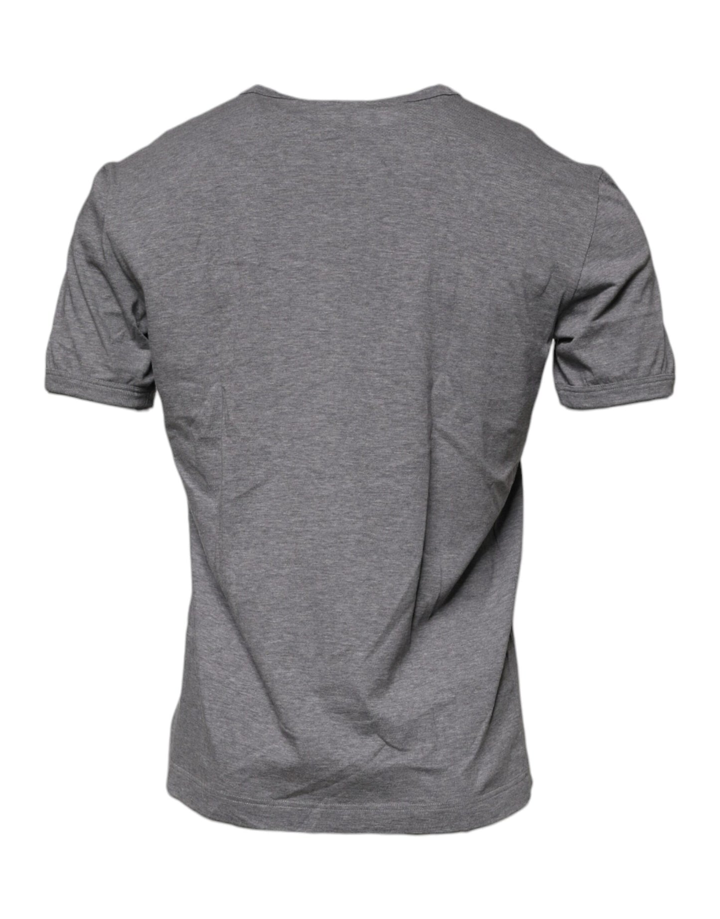 T-shirt ras du cou en coton gris avec logo Dolce &amp; Gabbana pour homme