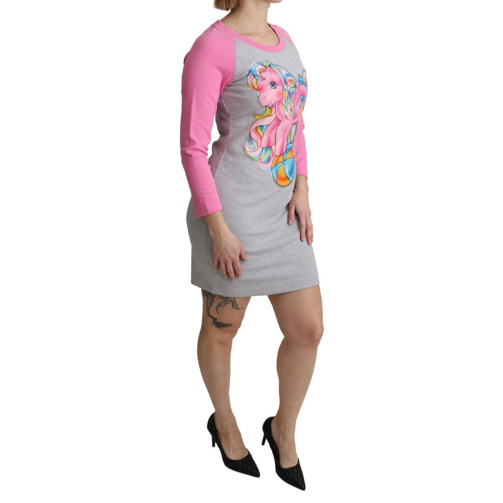 Robe en coton gris Moschino