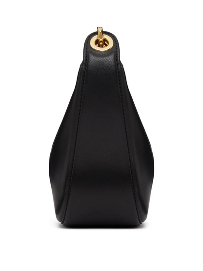 Sac à bandoulière Mini Hobo Vlogo en cuir noir Valentino Garavani