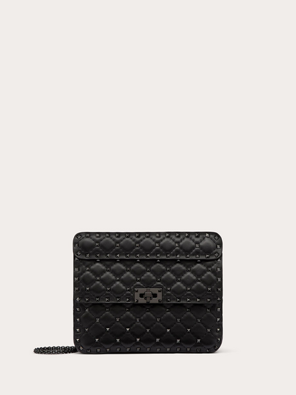 Sac Rockstudt Spike moyen en cuir nappa noir Valentino Garavani