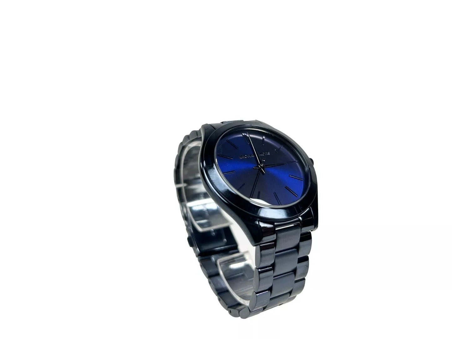 Montre Michael Kors Slim Runway en acier inoxydable MK3419 bleu