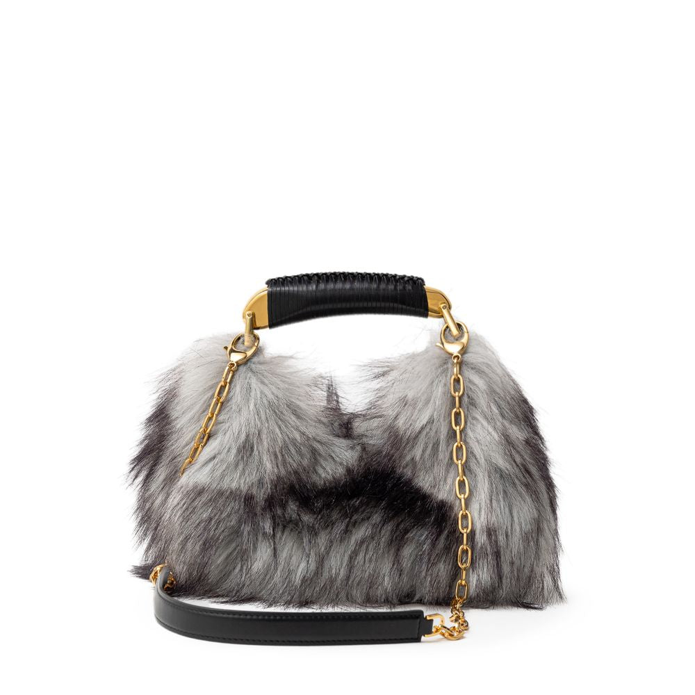 Sac à main en cuir gris