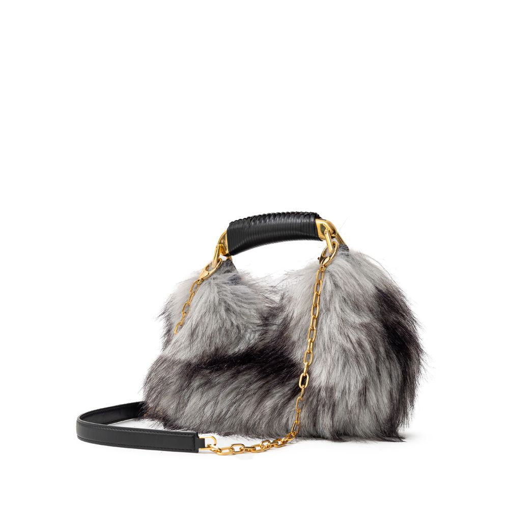 Sac à main en cuir gris