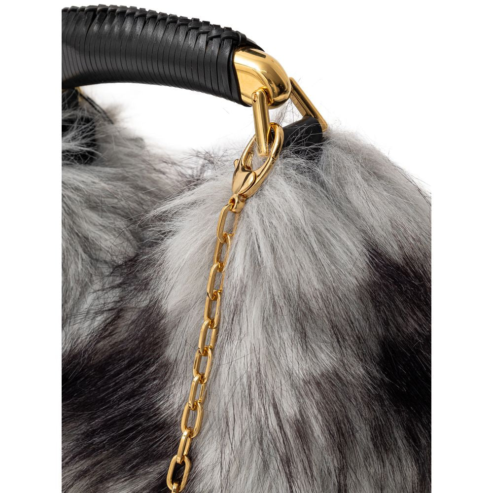 Sac à main en cuir gris