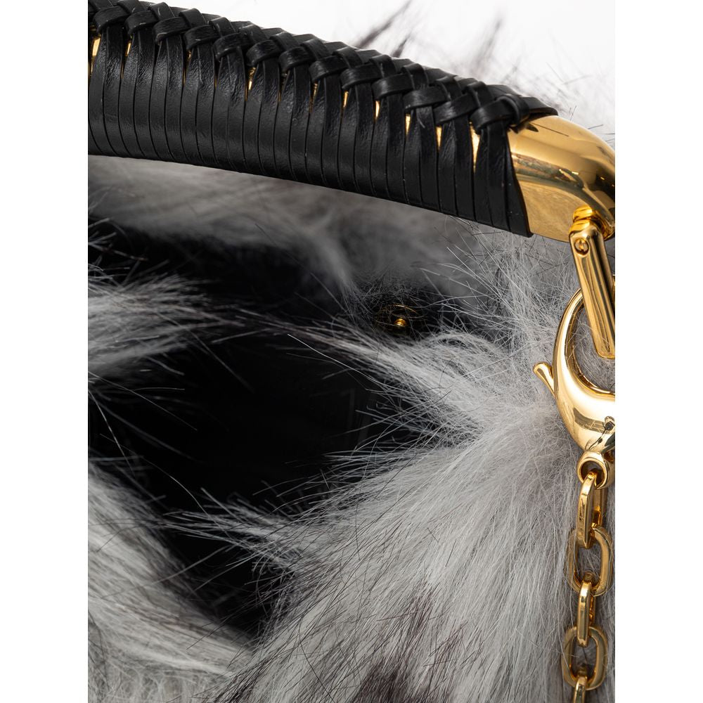 Sac à main en cuir gris