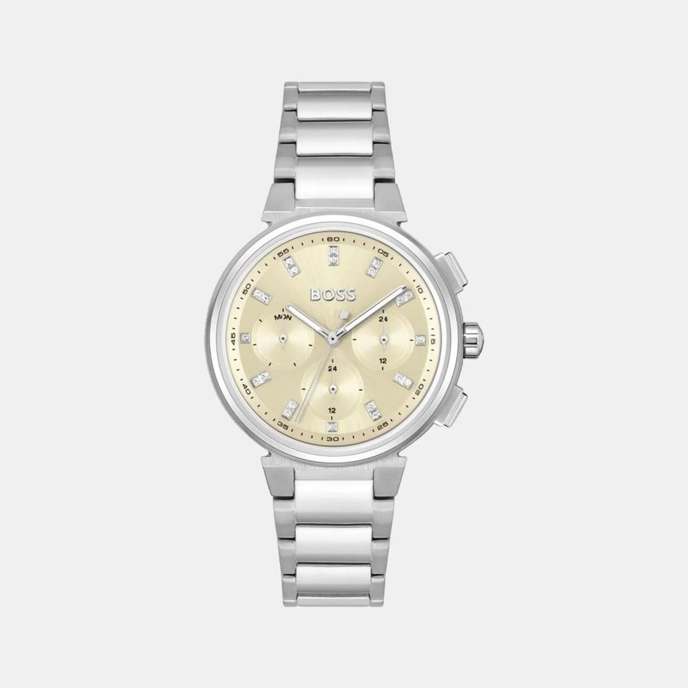 Montre en acier inoxydable argenté