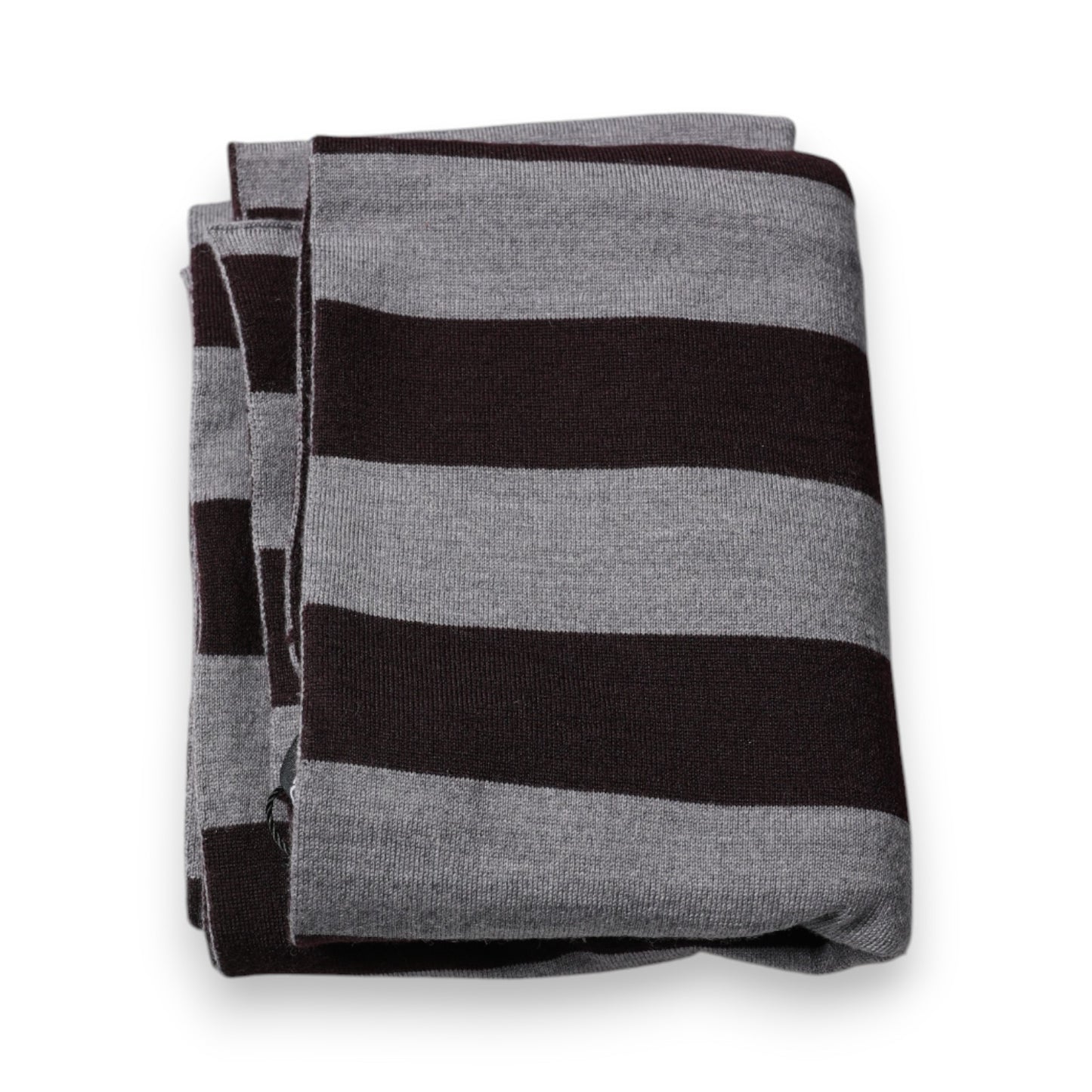 Foulard en laine à rayures noires et grises Dolce &amp; Gabbana