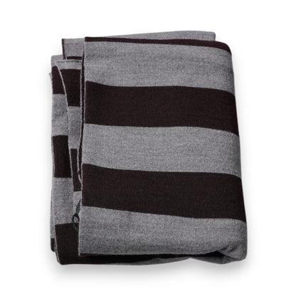 Foulard en laine à rayures noires et grises Dolce &amp; Gabbana
