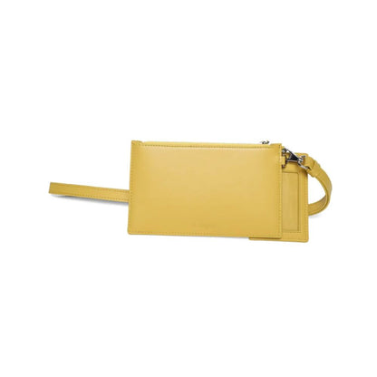 Portefeuille homme Lanvin en cuir jaune soleil