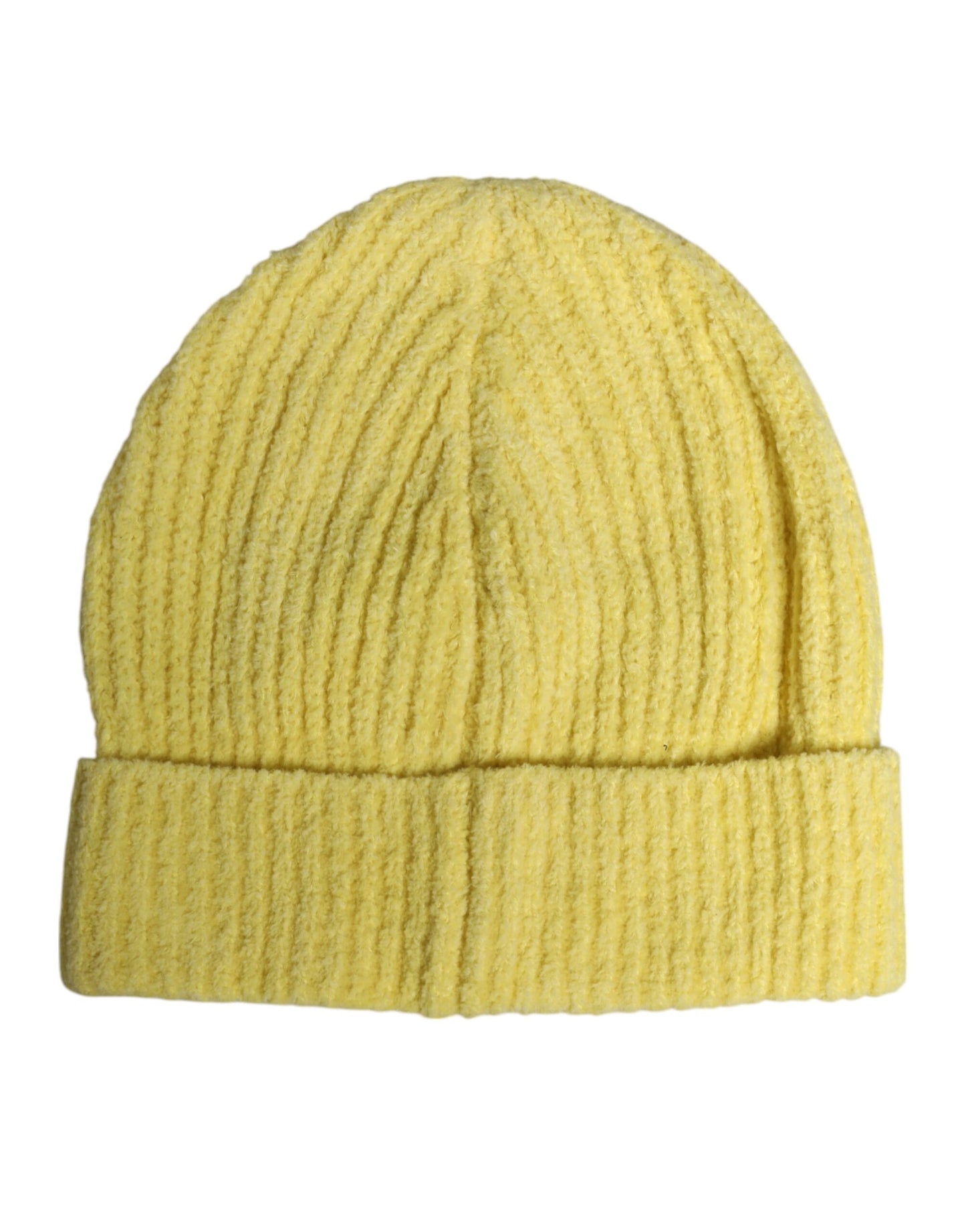 Bonnet d'hiver en tricot de coton jaune Dolce &amp; Gabbana