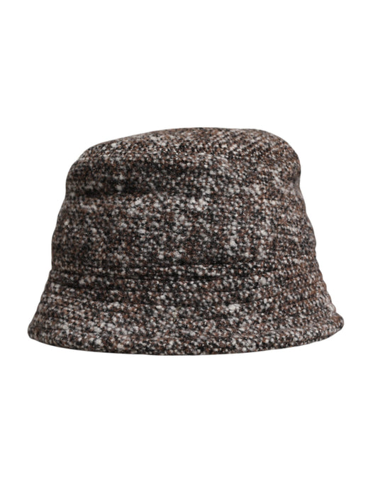 Bob tissé en laine d'alpaga marron Dolce &amp; Gabbana