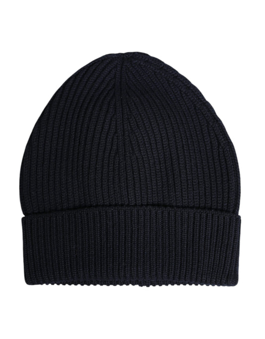 Bonnet d'hiver tricoté en cachemire noir Dolce &amp; Gabbana