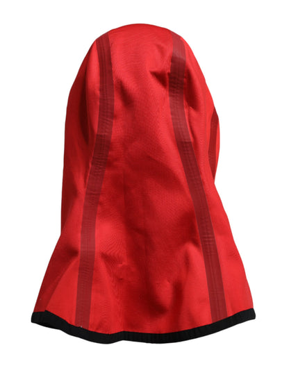 Cagoule à large bord en polyester avec logo rouge Dolce &amp; Gabbana