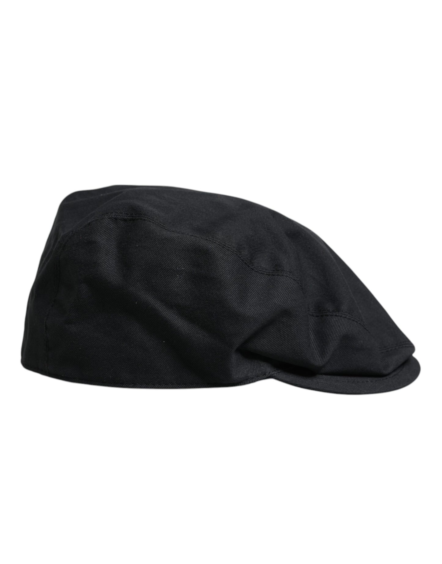 Dolce &amp; Gabbana Chapeau Newsboy Capello Cabbie en coton noir