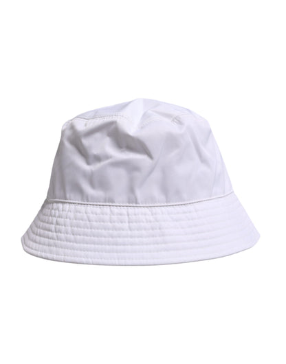 Bob à large bord en coton blanc Dolce &amp; Gabbana