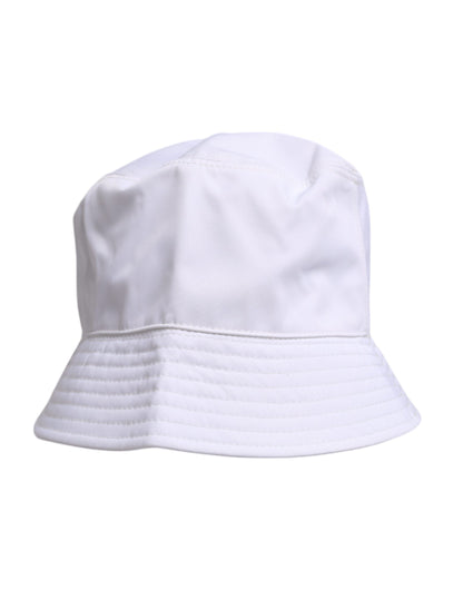 Bob à large bord en coton blanc Dolce &amp; Gabbana