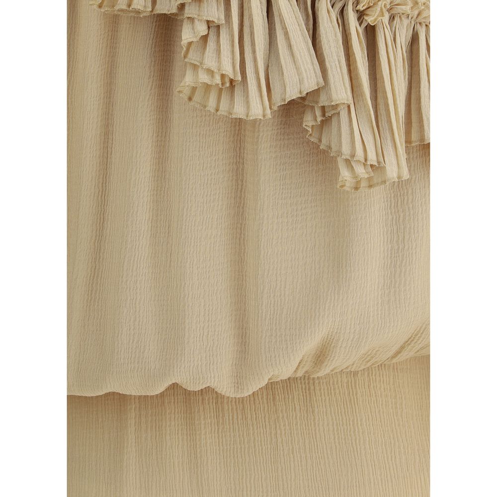 Saint Laurent One-Shoulder-Seidenkleid