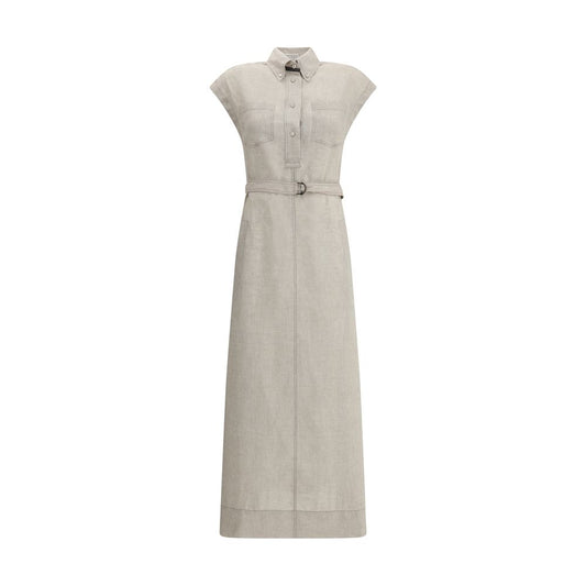 Brunello Cucinelli Robe longue en lin