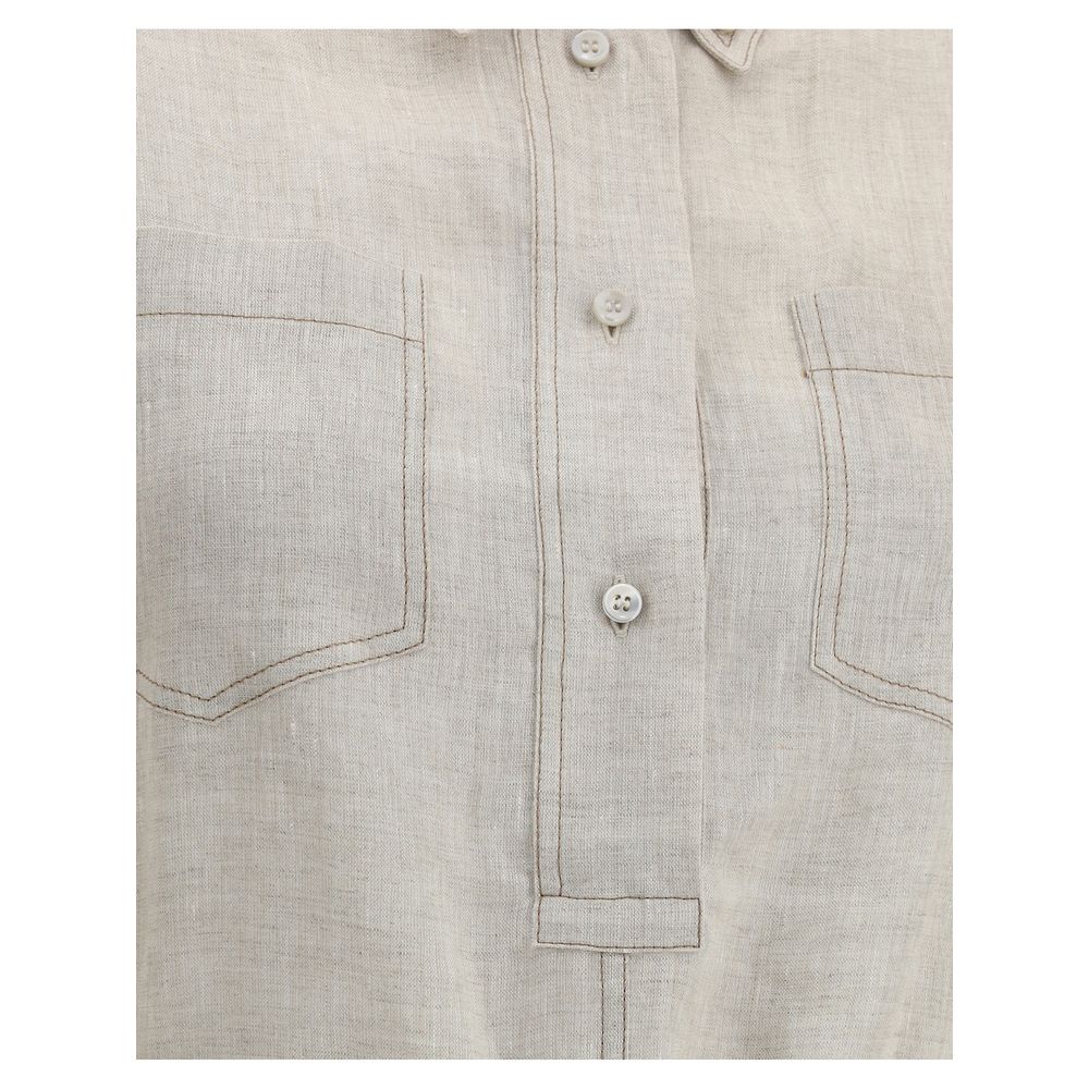 Brunello Cucinelli Robe longue en lin